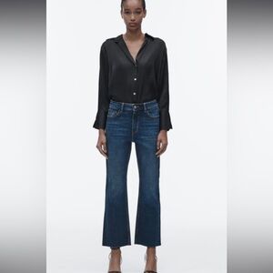 Zara limited edition high waisted ankle lenght flare jeans